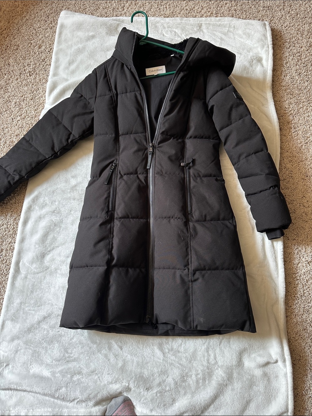 Calvin Klein Black Jacket with White Logo Patch